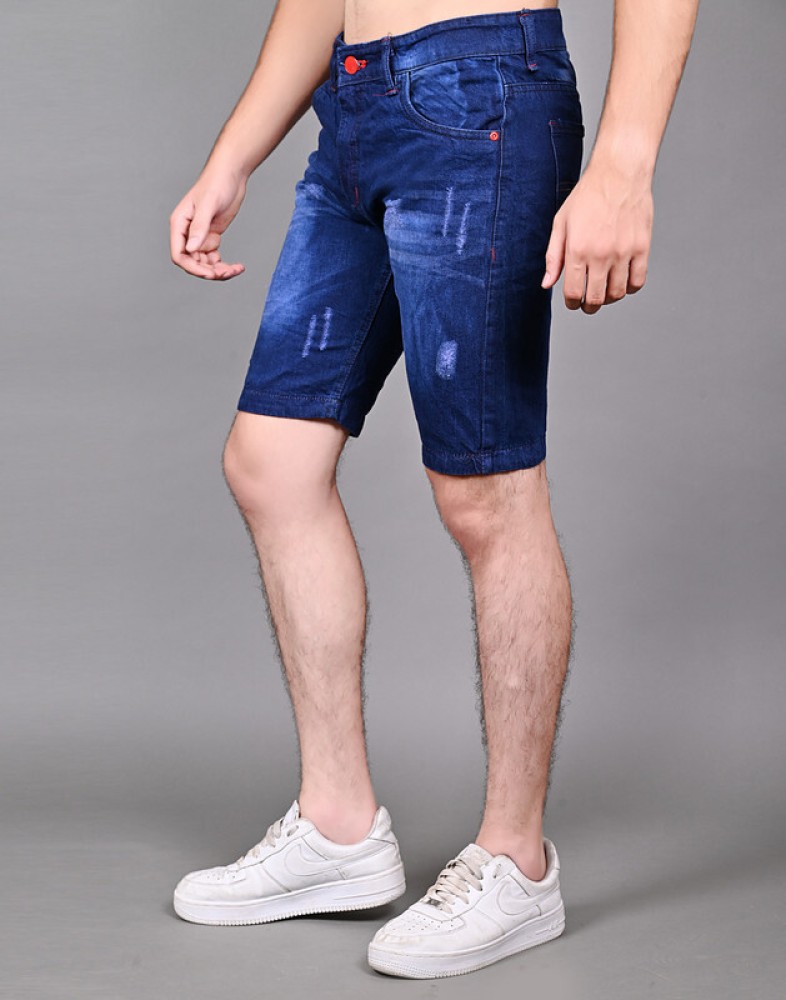 Mens denim clearance shorts india