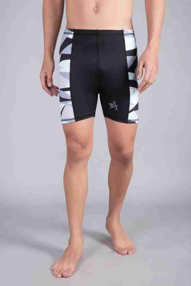 Mens black and white swim trunks hot sale