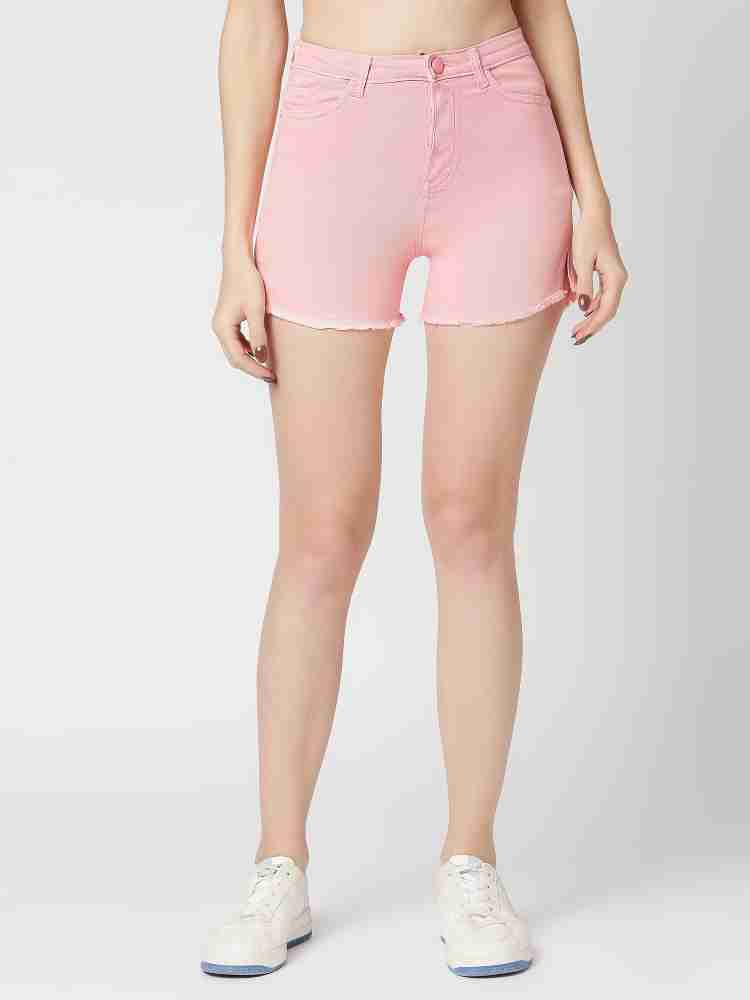 Light pink denim shorts hotsell