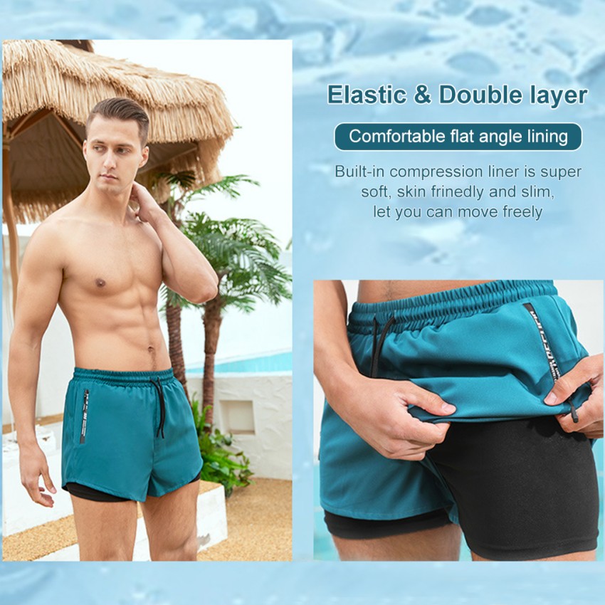 PROBEROS Solid Men Green Swim Shorts, Basic Shorts - Buy PROBEROS Solid Men  Green Swim Shorts, Basic Shorts Online at Best Prices in India
