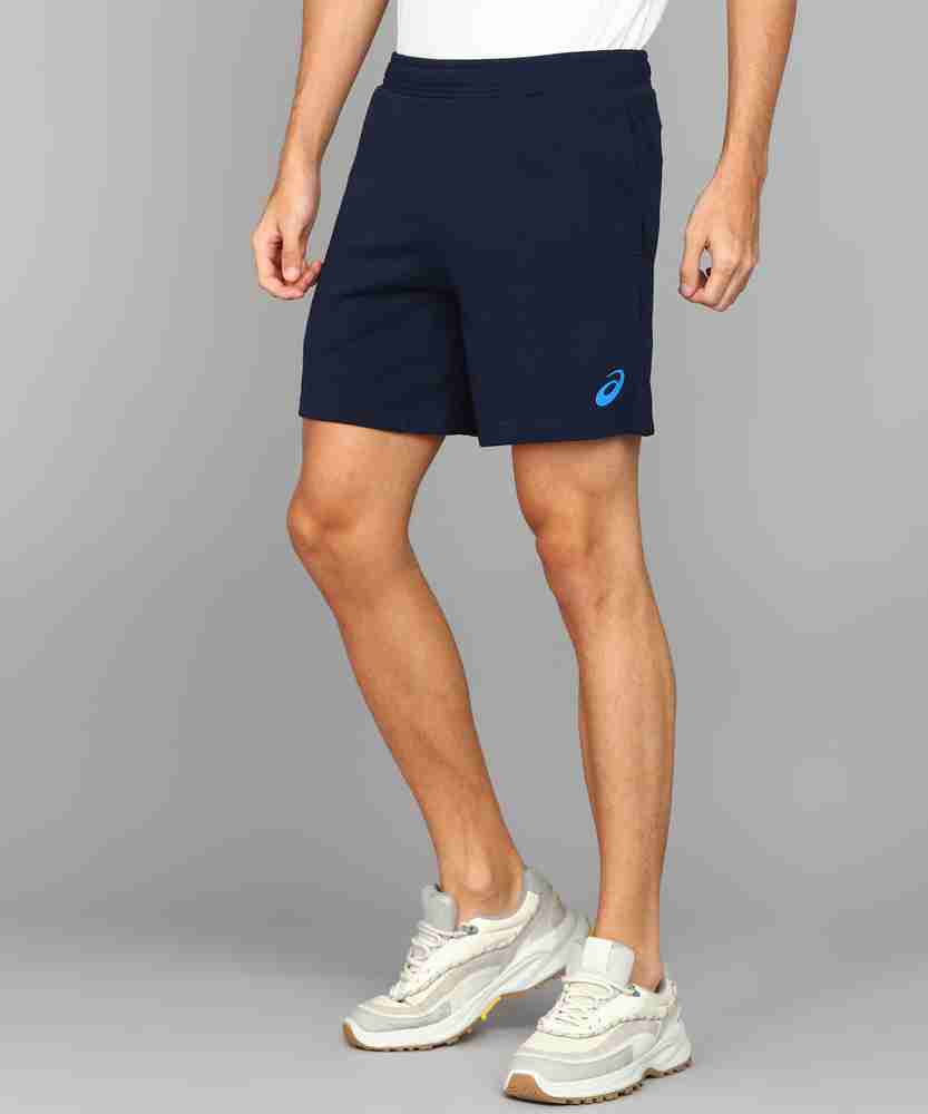 Asics Solid Men Blue Sports Shorts Buy Asics Solid Men Blue