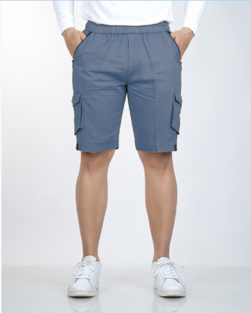 Mens light blue cargo shorts top