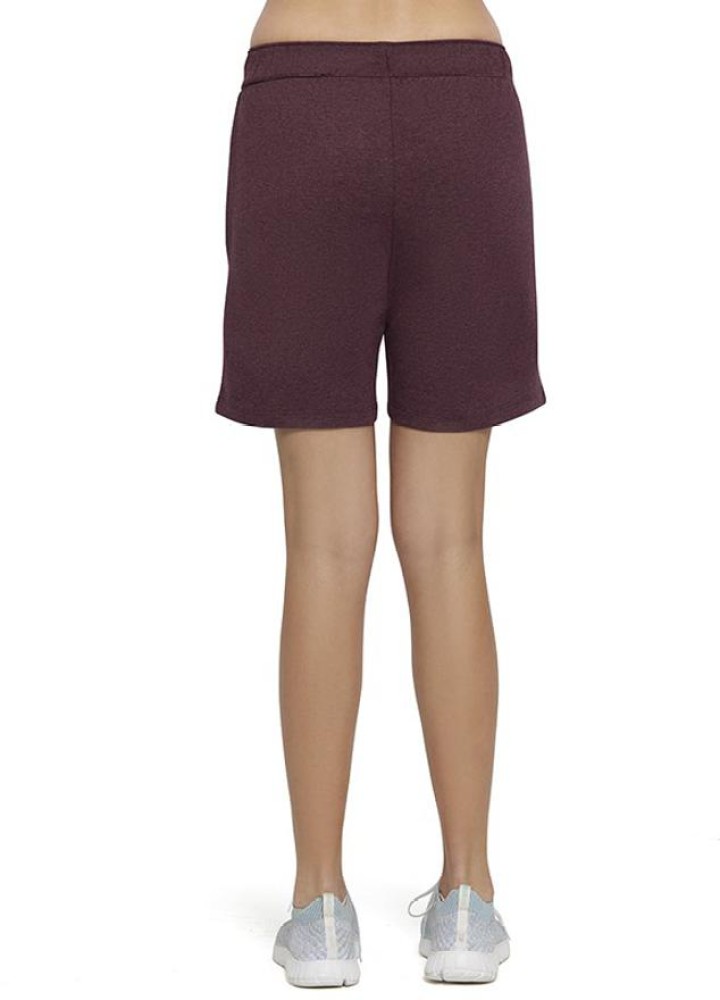 Amante Solid Women Maroon Sports Shorts - Buy Amante Solid Women Maroon  Sports Shorts Online at Best Prices in India