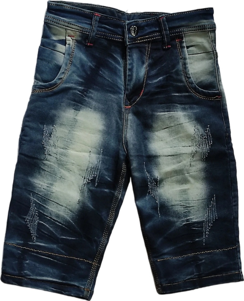 Bikrom Garments Dyed Washed Men Denim Blue Bermuda Shorts Gym Shorts Beach Shorts Cycling Shorts Night Shorts Basic Shorts Boxer Shorts Regular