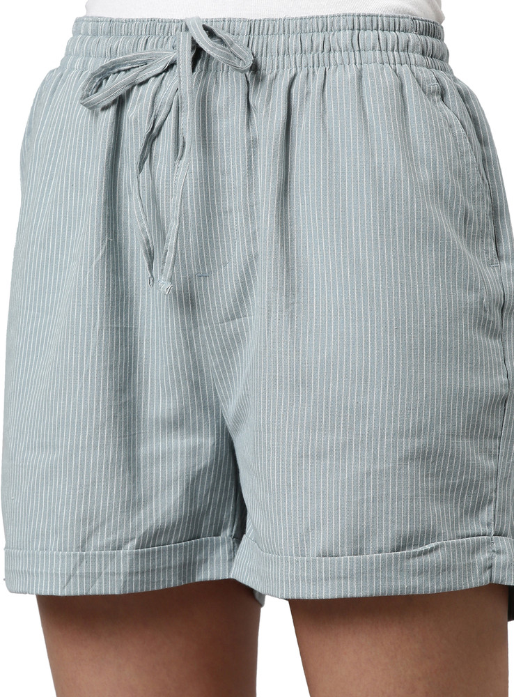 Colorful striped sale shorts womens