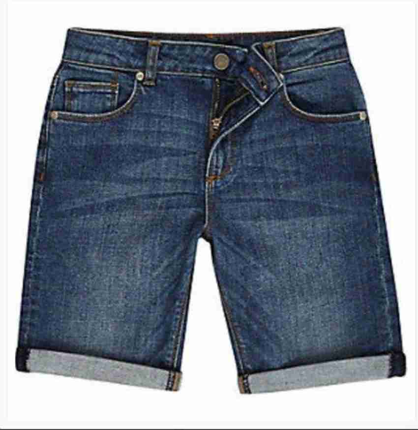 Men in denim hotsell shorts