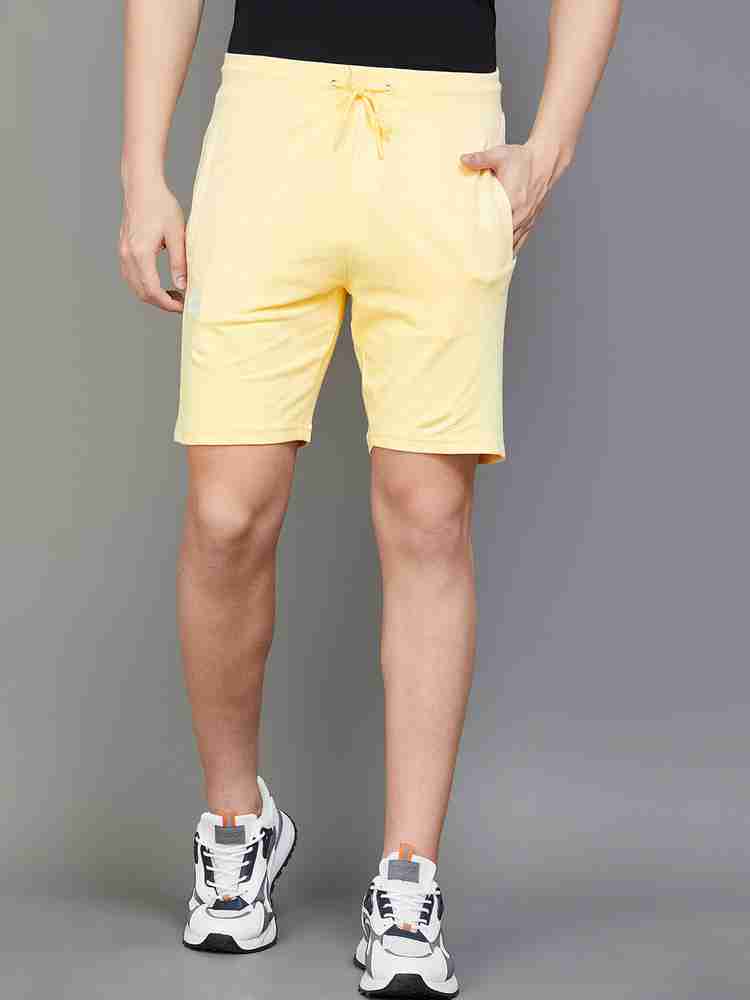 Kappa Solid Men Yellow Sports Shorts Buy Kappa Solid Men Yellow