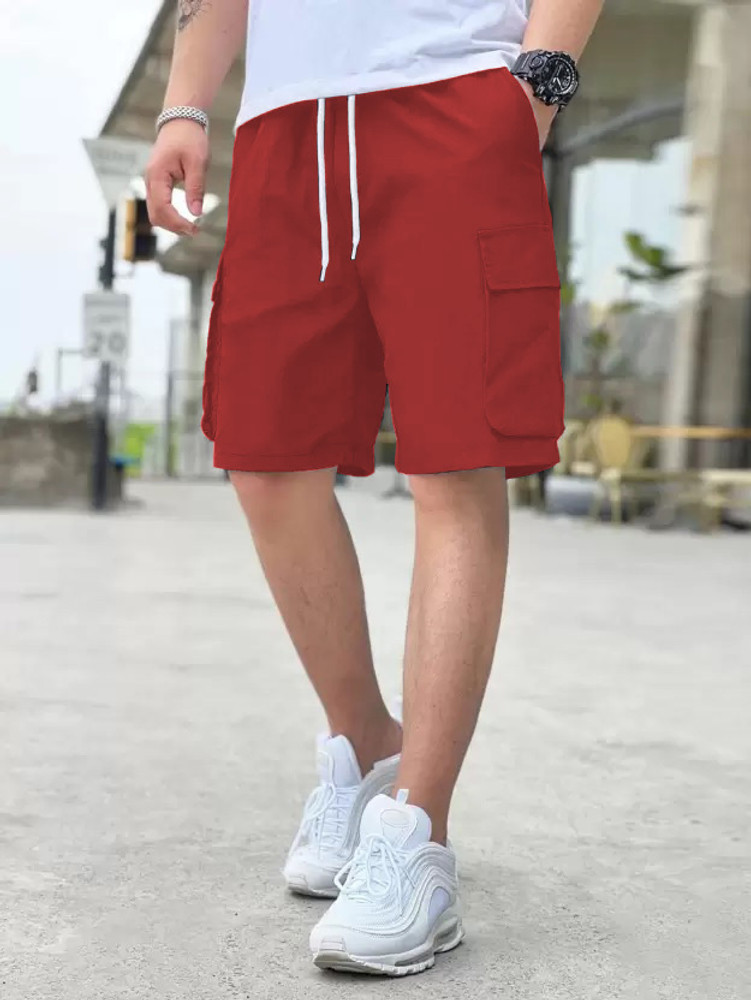 Maroon shorts outfit mens online