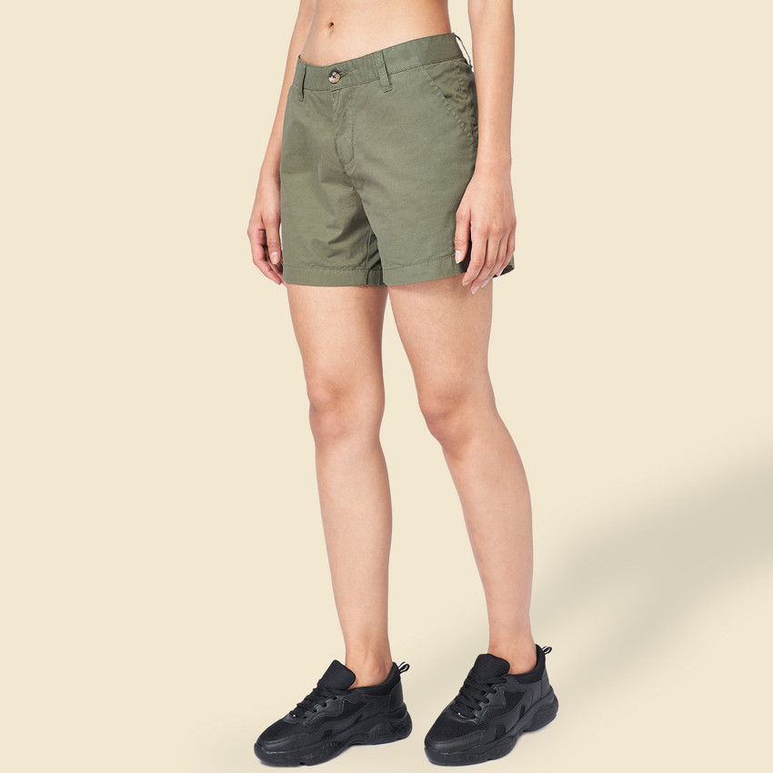 Honey By Pantaloons Solid Women Green Basic Shorts Buy Honey By Pantaloons Solid Women Green Basic Shorts Online at Best Prices in India Flipkart