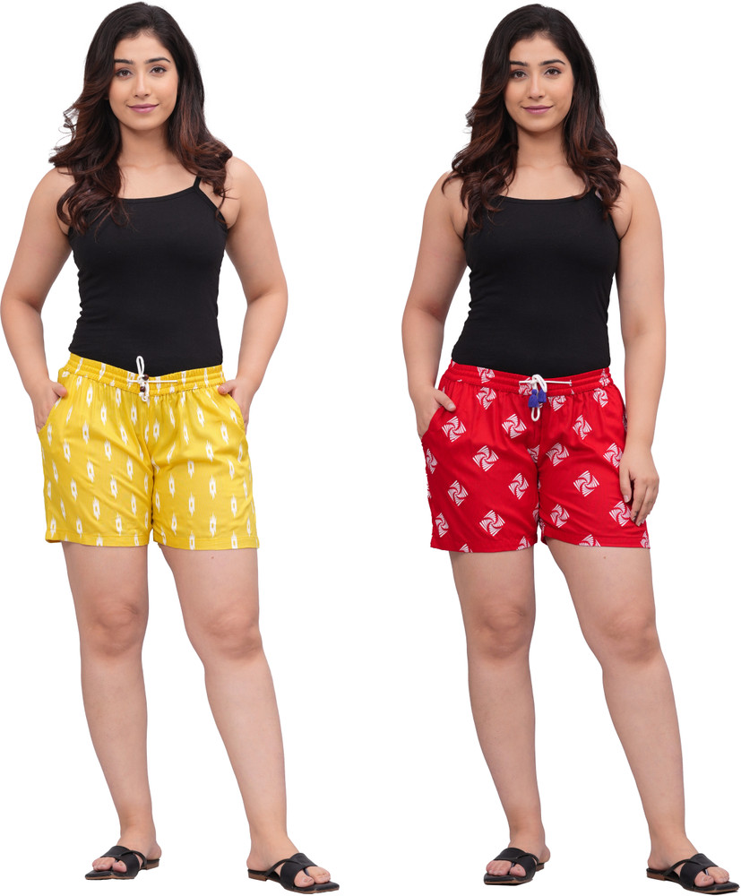 Vinita Fashion Printed Women Yellow Red Regular Shorts Buy Vinita Fashion Printed Women Yellow Red Regular Shorts Online at Best Prices in India Flipkart