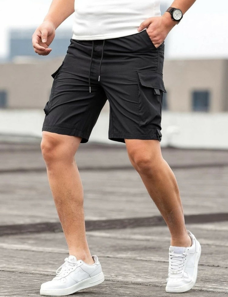 Trido Solid Men Black Regular Shorts Buy Trido Solid Men Black