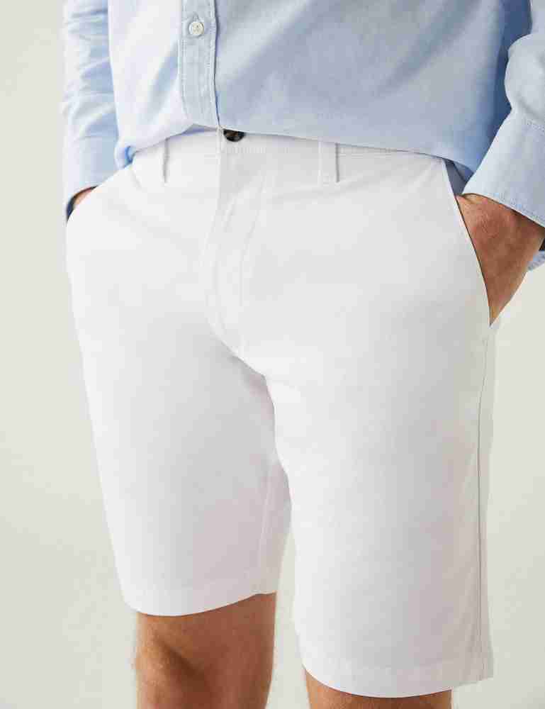 Marks and spencer mens white shorts store
