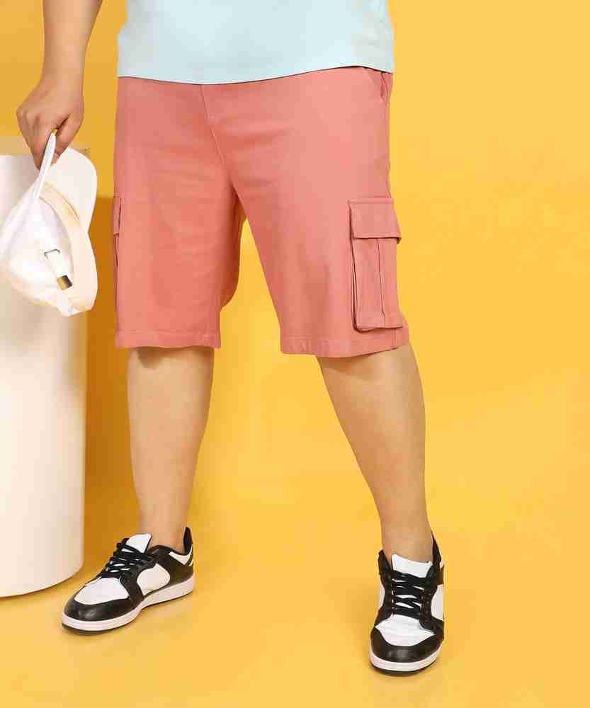 Mens pink cargo shorts deals