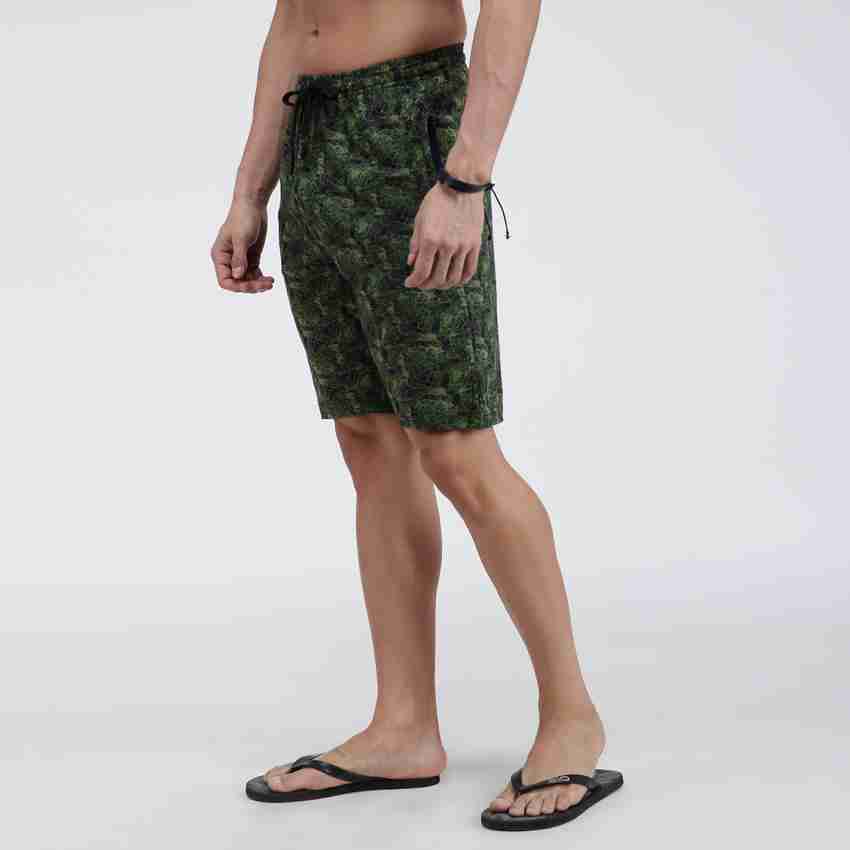 AMUL COMFY Printed Men Dark Green Bermuda Shorts Buy AMUL COMFY