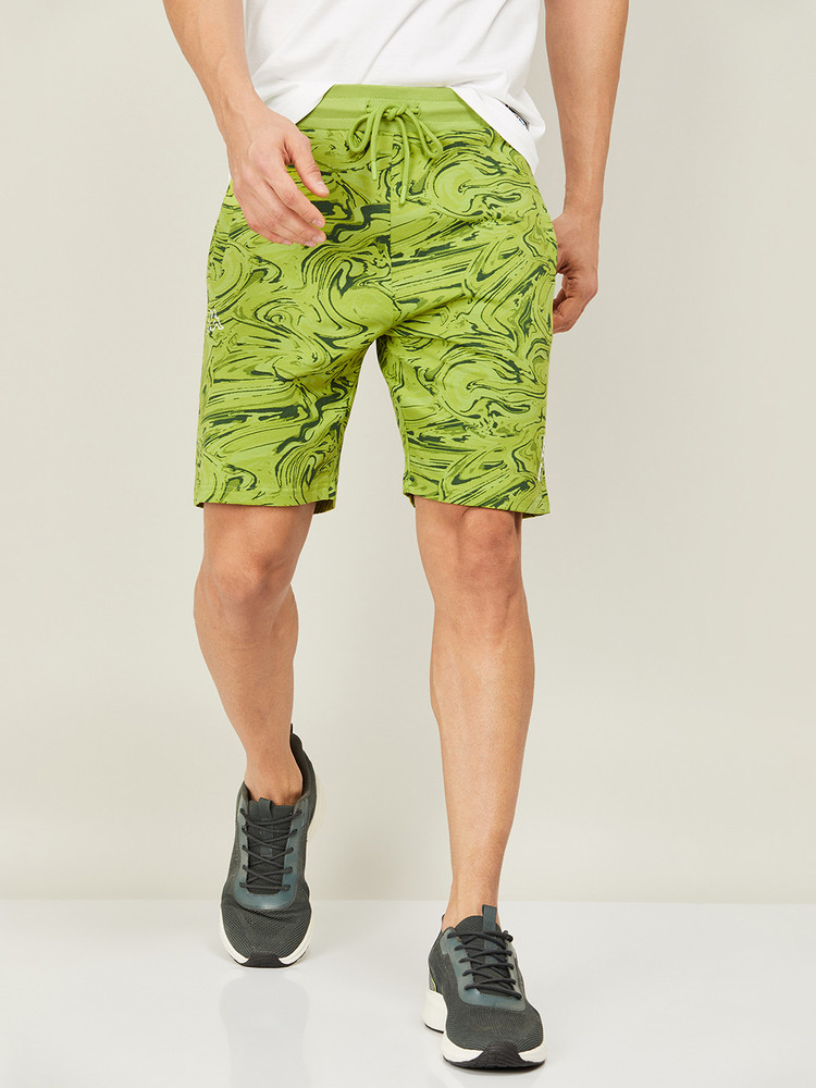 Kappa Printed Men Green Sports Shorts Buy Kappa Printed Men