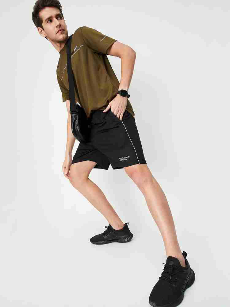 MAX Solid Men Black Sports Shorts Buy MAX Solid Men Black Sports