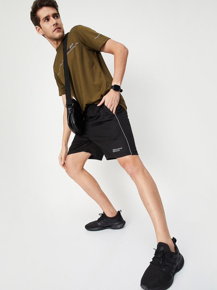 MAX Solid Men Black Sports Shorts Buy MAX Solid Men Black Sports