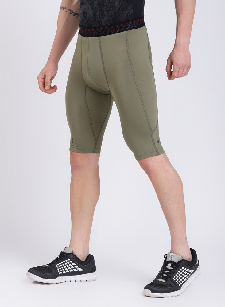 Mens green sales compression shorts