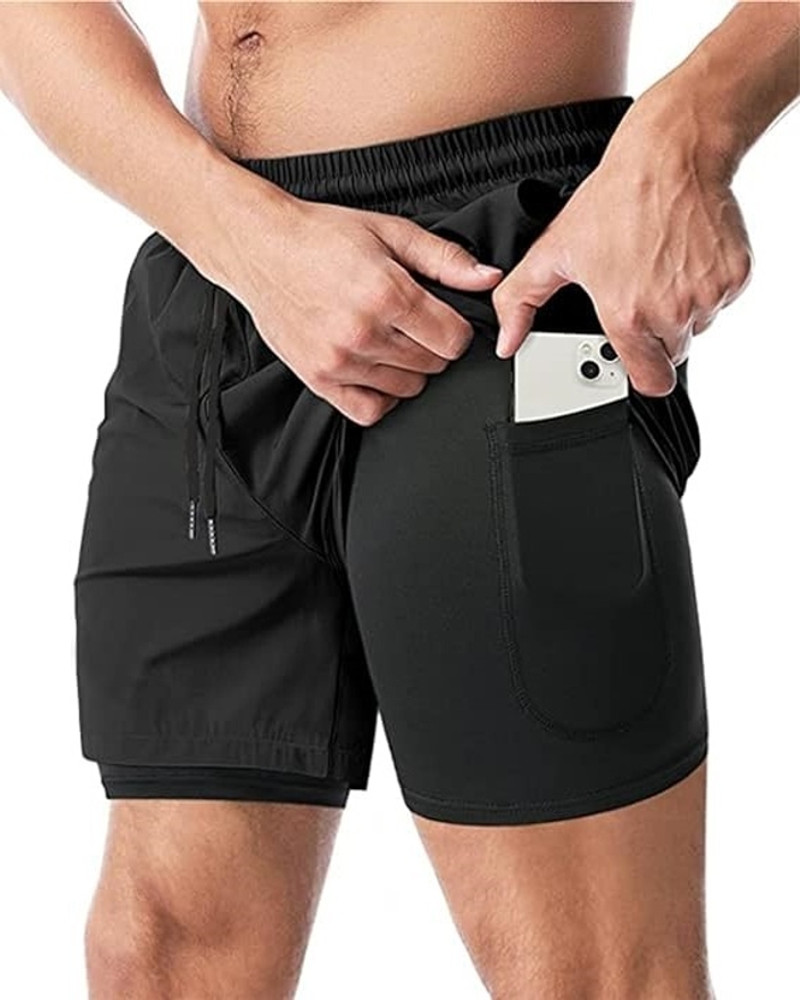 Running shorts with cycling shorts outlet