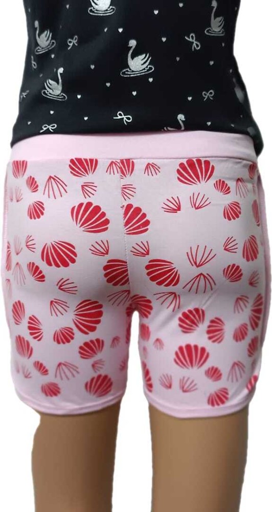 women boxer underwear floral hot pink