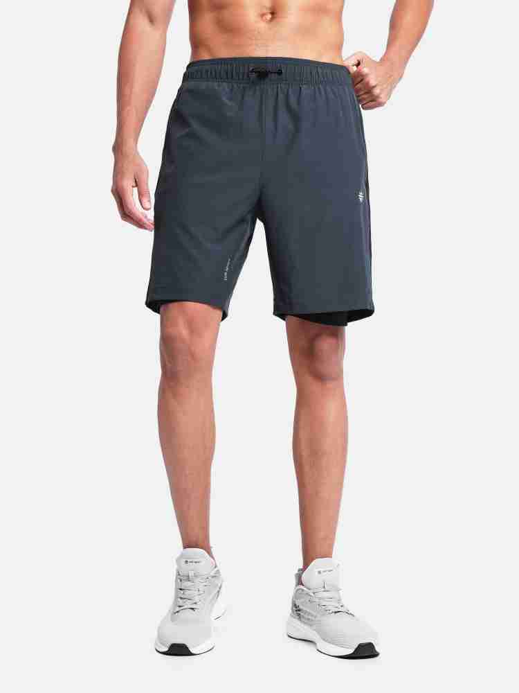 Buy Cultsport Teal Regular Fit Shorts with Inner Tights for Men