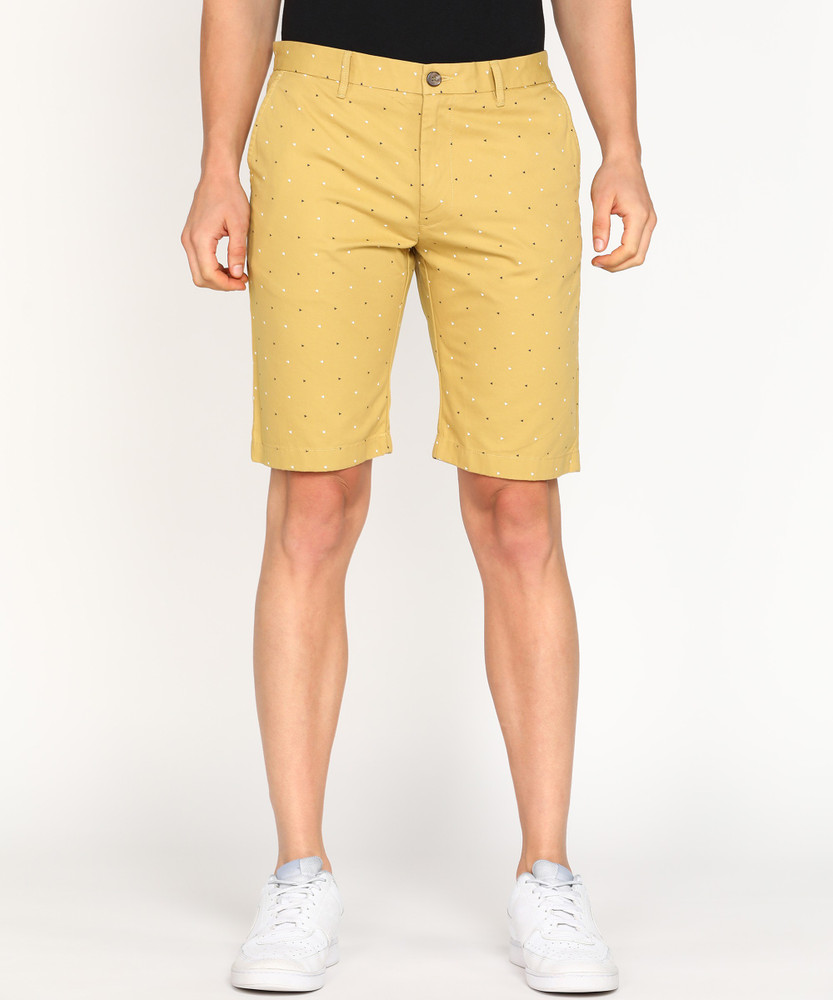 INDIAN TERRAIN Printed Men Yellow Chino Shorts Buy INDIAN