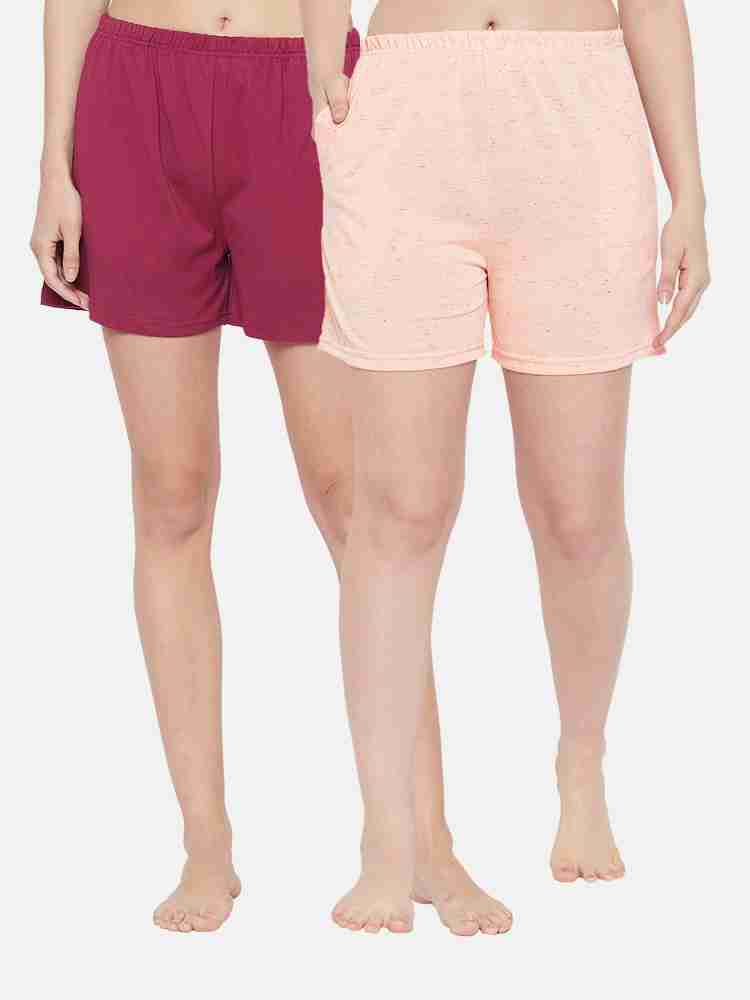 Buy CLOVIA Grey Women's Slub Boxer Shorts