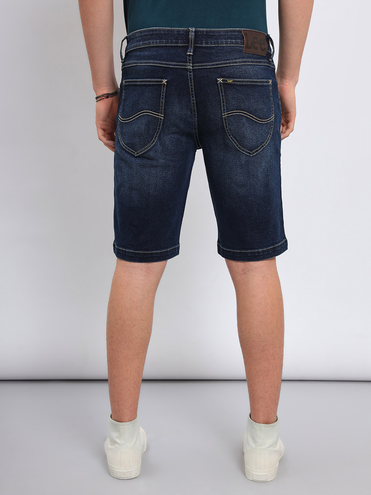 LEE Solid Men Blue Denim Shorts Buy LEE Solid Men Blue Denim