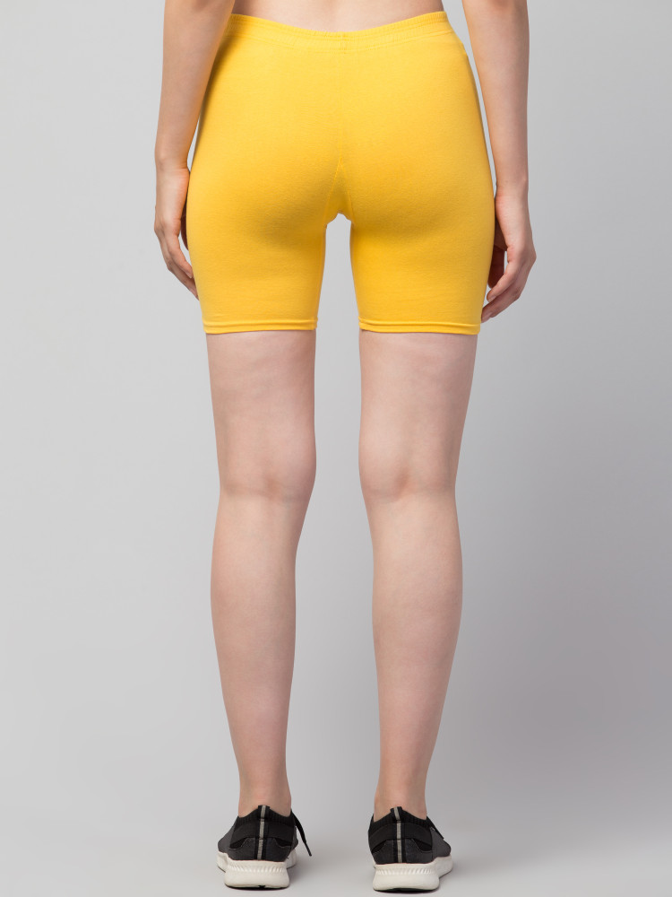 Yellow bike shorts online