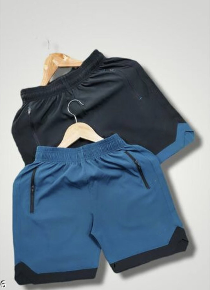 jocker Self Design Men Reversible Black Blue Cycling Shorts