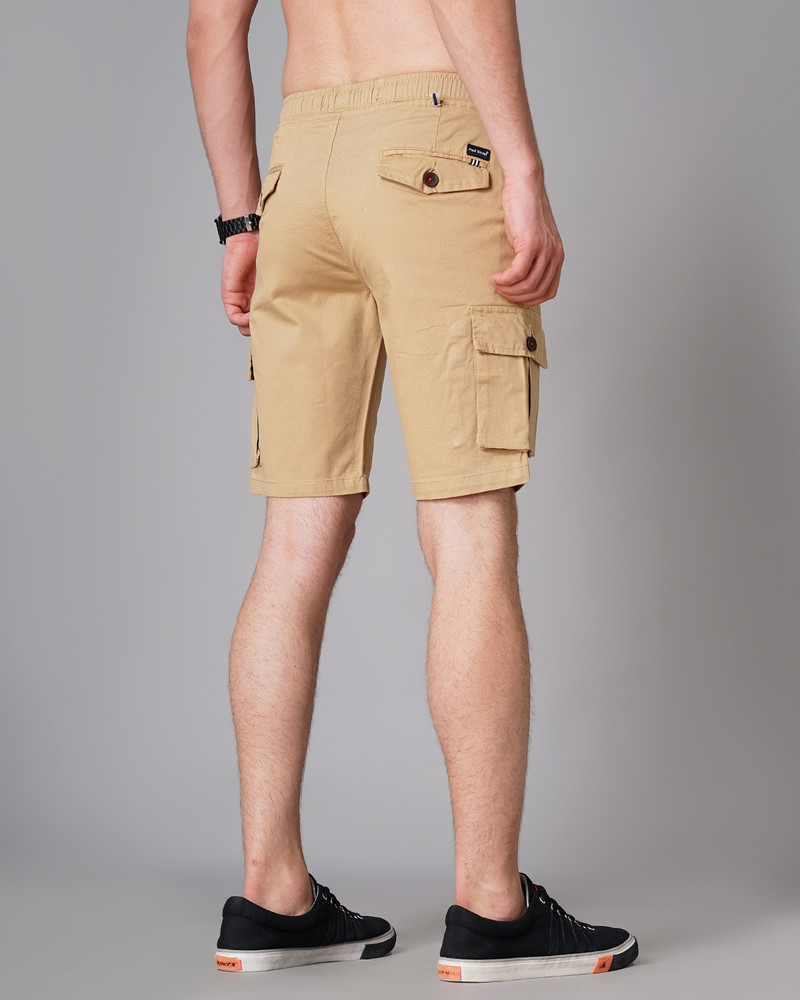Paul Street Solid Men Khaki Cargo Shorts Buy Paul Street Solid