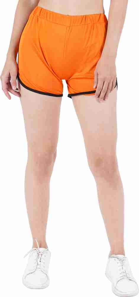 Orange running shorts womens sales