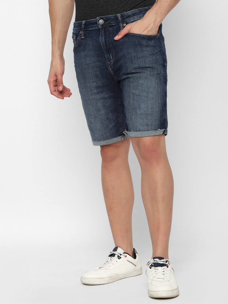 American Eagle Outfitters Solid Men Blue Denim Shorts Buy