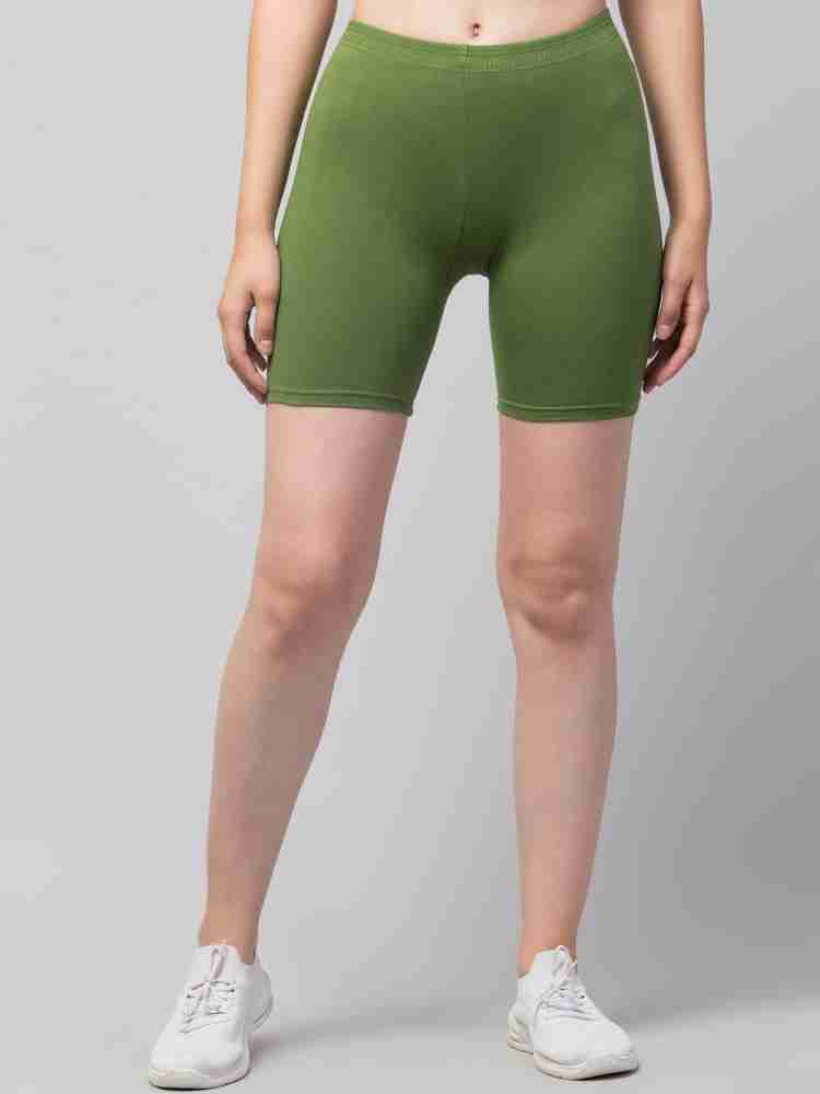 Viver Solid Women Dark Green Cycling Shorts Buy Viver Solid