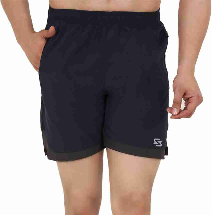 Ambition Solid Men Blue Compression Shorts - Buy Ambition Solid Men Blue  Compression Shorts Online at Best Prices in India