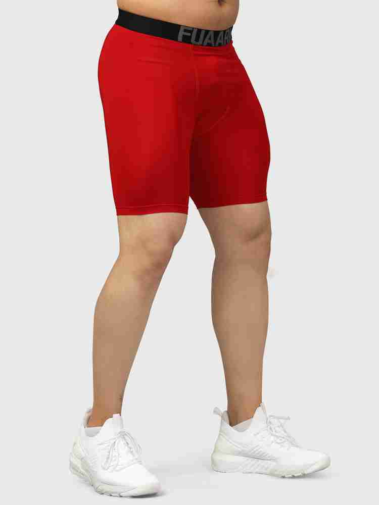 FuaarK Solid Men Red Compression Shorts - Buy FuaarK Solid Men Red