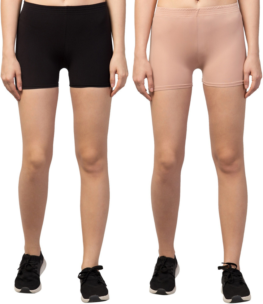 Apraa Parma Solid Women Black Beige Cycling Shorts Buy Apraa