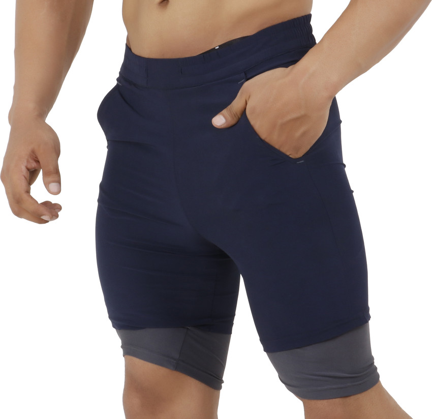 Sports shorts hotsell with inner tights