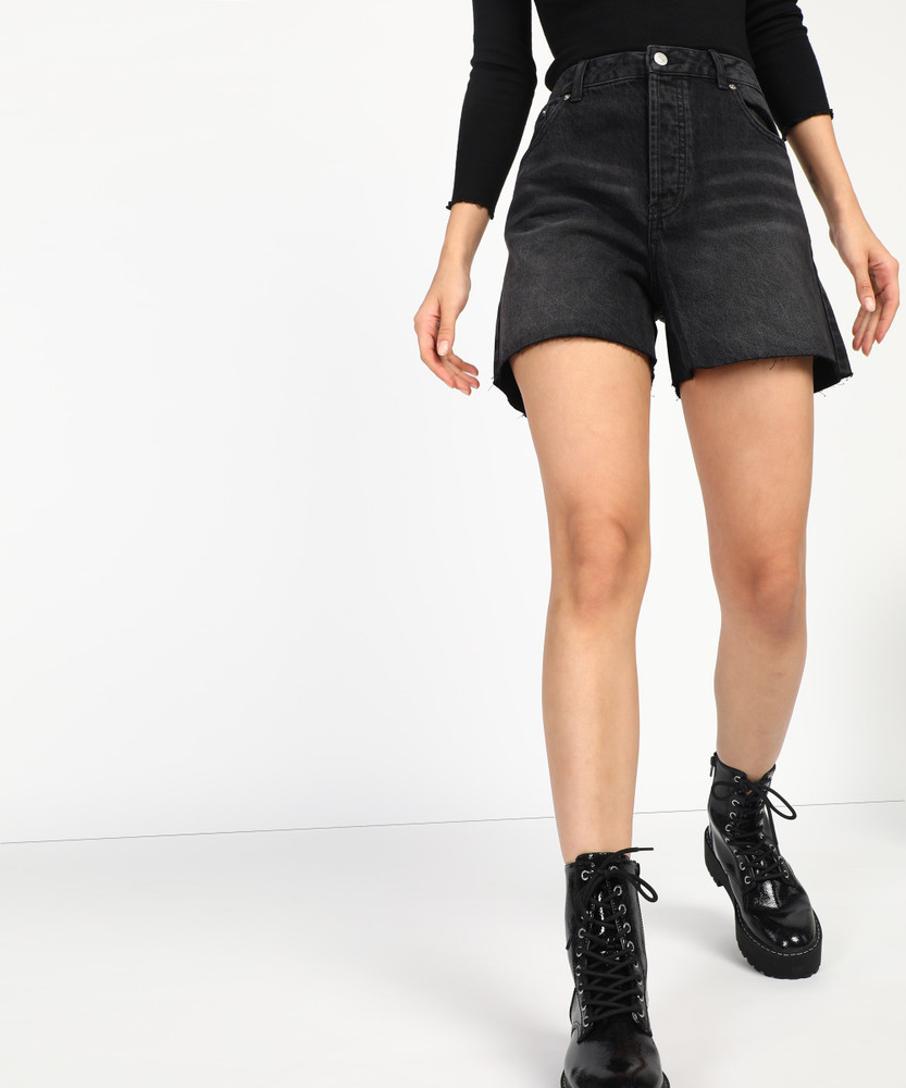 Black denim shorts forever 21 clearance