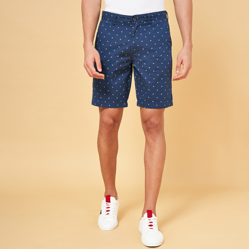 Byford by Pantaloons Printed Men Dark Blue Basic Shorts Buy