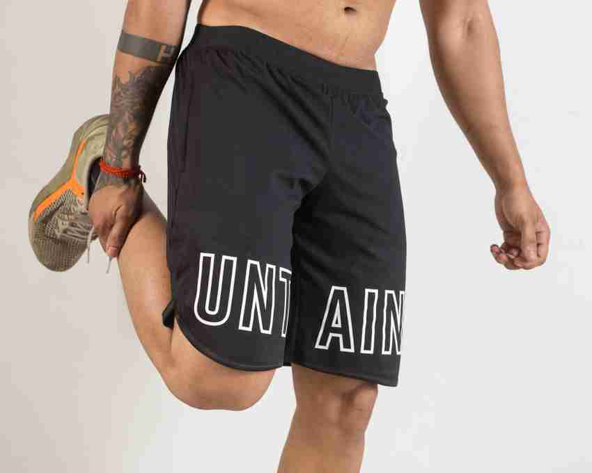 Mens black workout shorts top