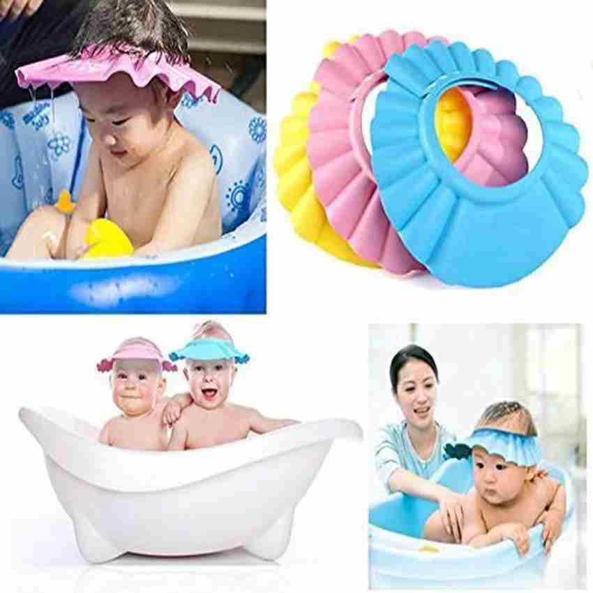 axiesh Adjustable Safe Soft Bathing Baby Shower Cap Wash Hair For Children Baby Eye Ear Protector Adjustable Leaves Shape Bathing Shower Shamoo Cap Hat Baby Shower Caps Multicolor Price in India Buy