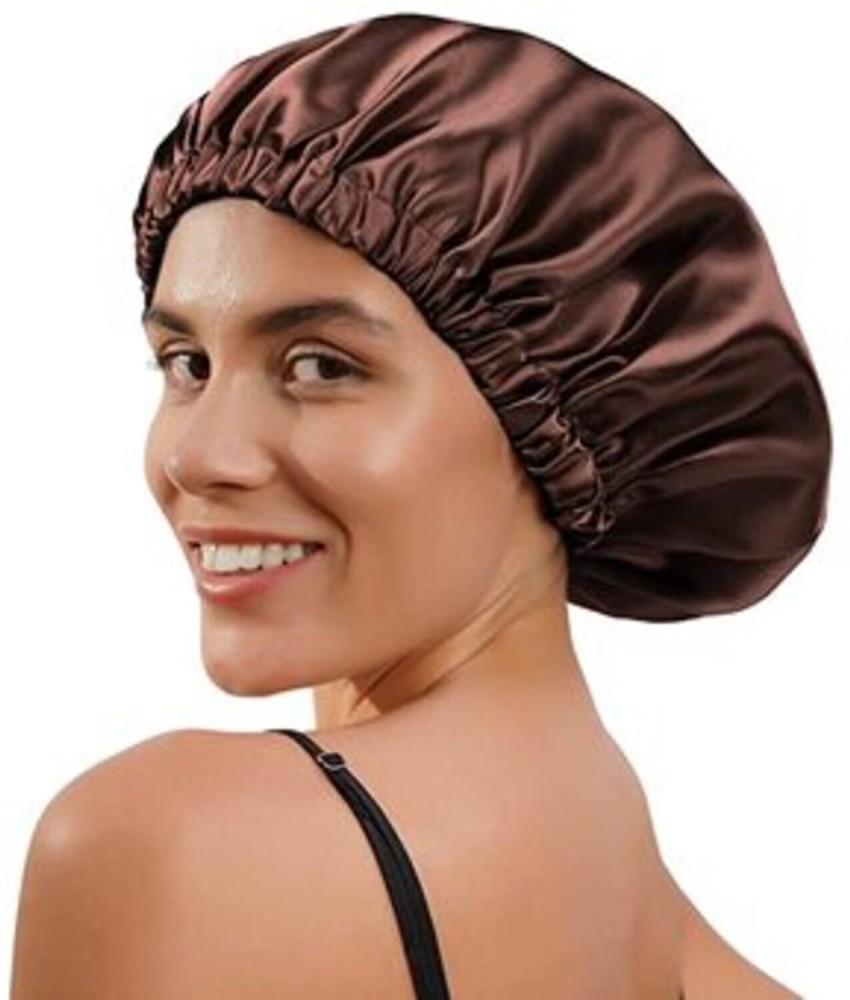 Satin Silk Hair Bonnet cap with 3 Primium Silk Satin Scrunchies