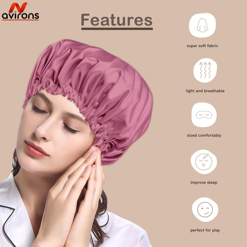Breathable Satin Sleep Bonnet For Curly Hair - Soft Silk Bonnet