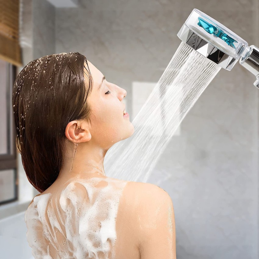 Bathroom Shower Head Set 360 Degree Turbo Fand Rainfall High