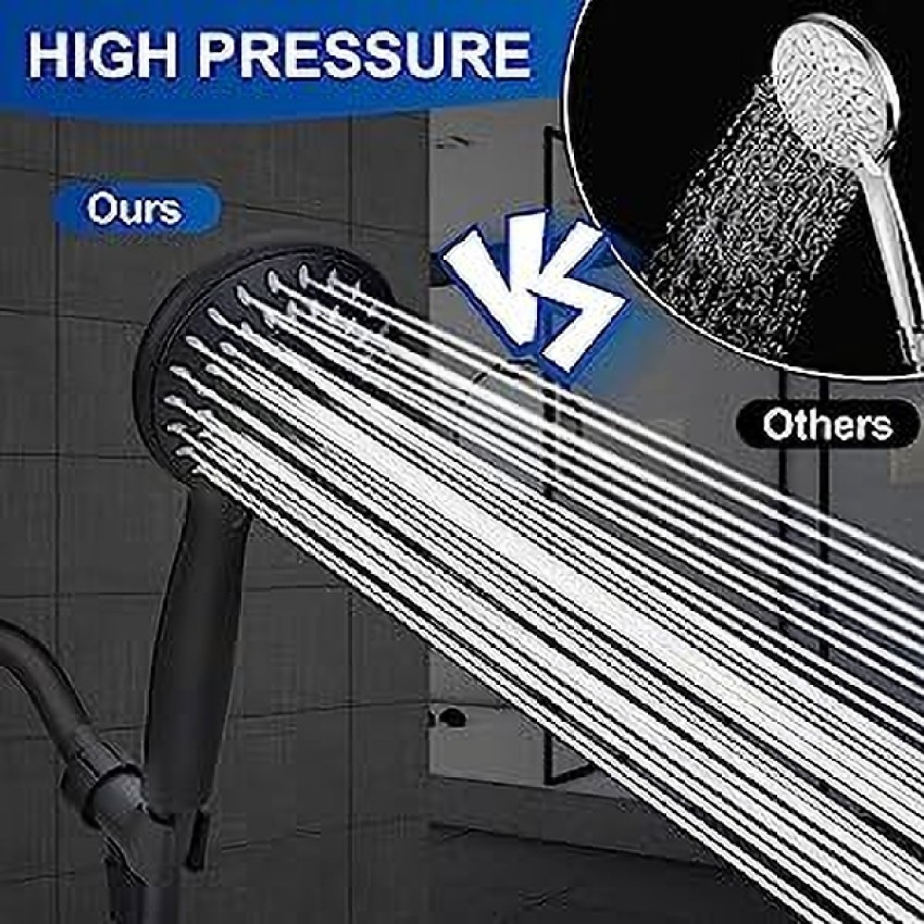 High Pressure Shower Head with Handheld - 5 Spray Settings High Flow  Detachable Rain Shower Heads with 60” Extra-long Stainless Steel Hose and