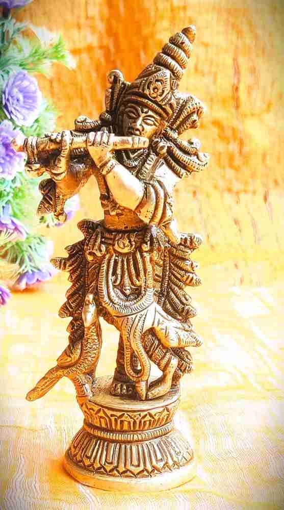 M&M - Idol Collections Lord Vishnu Standing Brass Statue / Maha