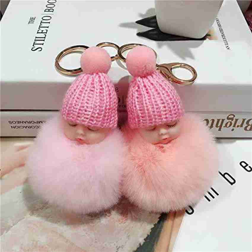 Fur pom clearance pom keychains