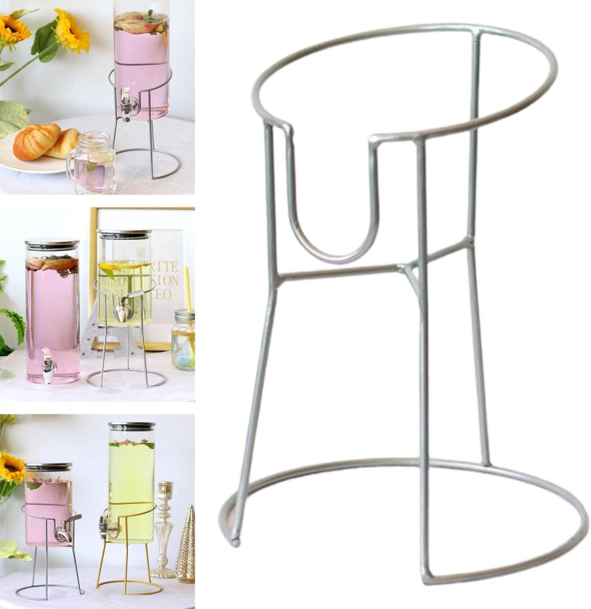 Silver Metal Drink Dispenser Stand