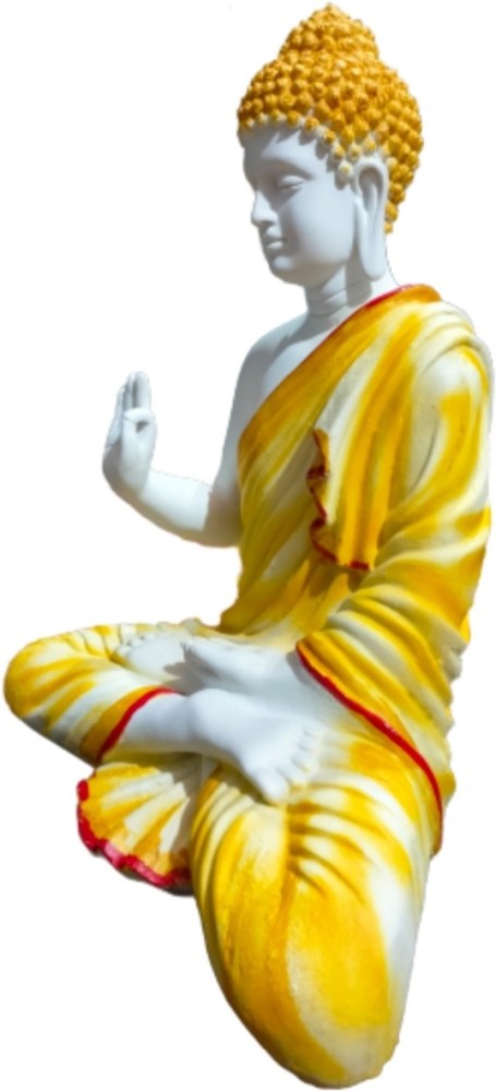 The Healing Spirit Blessing Buddha Statue : 1.25 Feet,Orange – Deczo